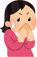 驚く女性