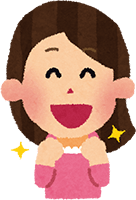 喜ぶ女性