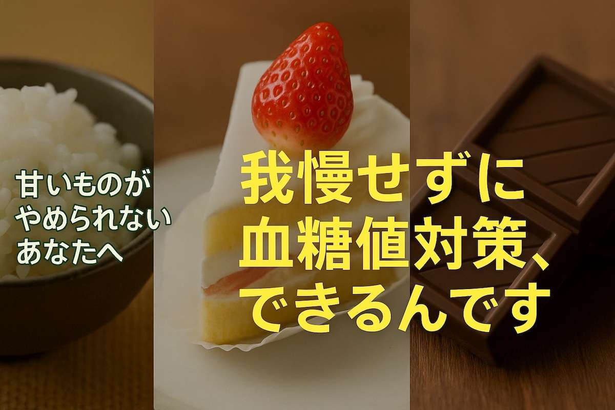 甘いものを我慢せずに血糖値対策