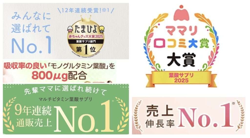 葉酸サプリの表示