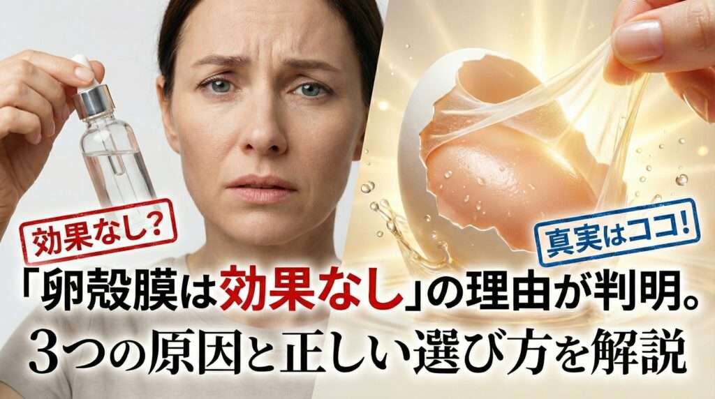 「卵殻膜は効果なし」の理由が判明。3つの原因と正しい選び方を解説