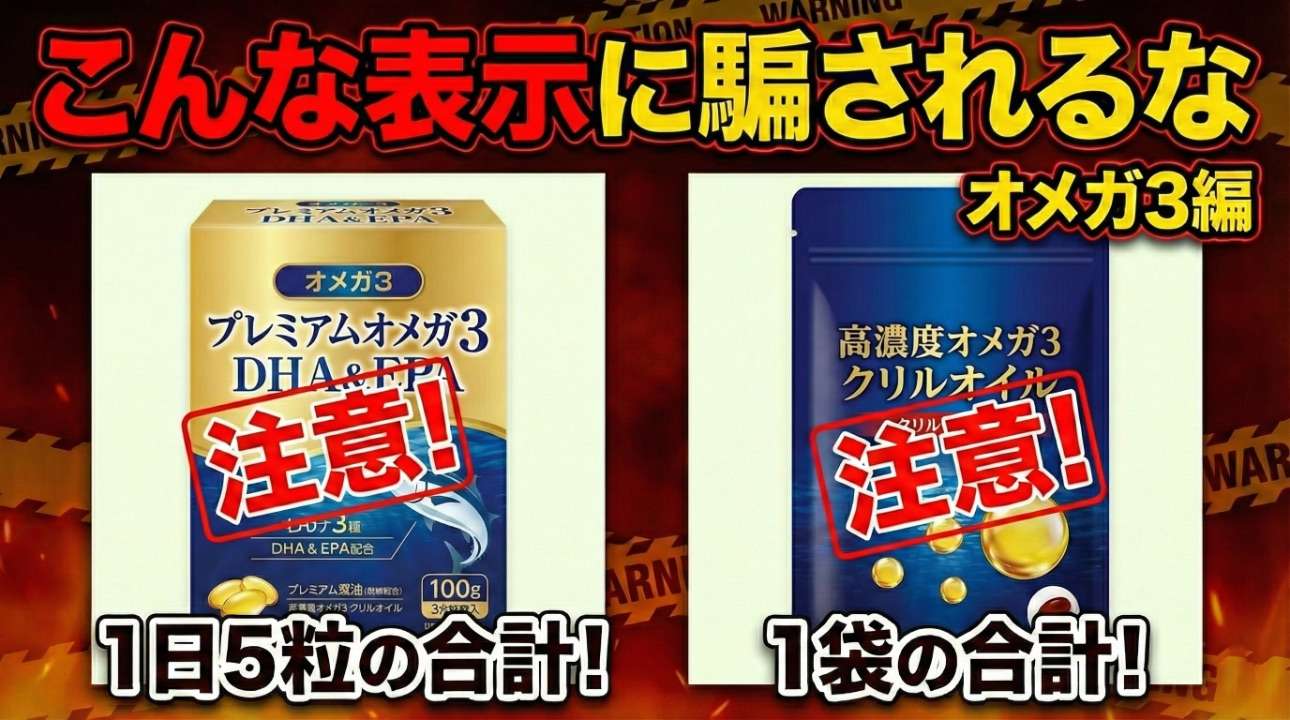 オメガ3サプリのパッケージ表示の嘘
